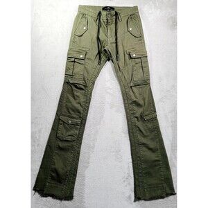 Jordan Craig Cargo Pants Mens 32x36 Green Martin Stacked Moto Pockets Stretch